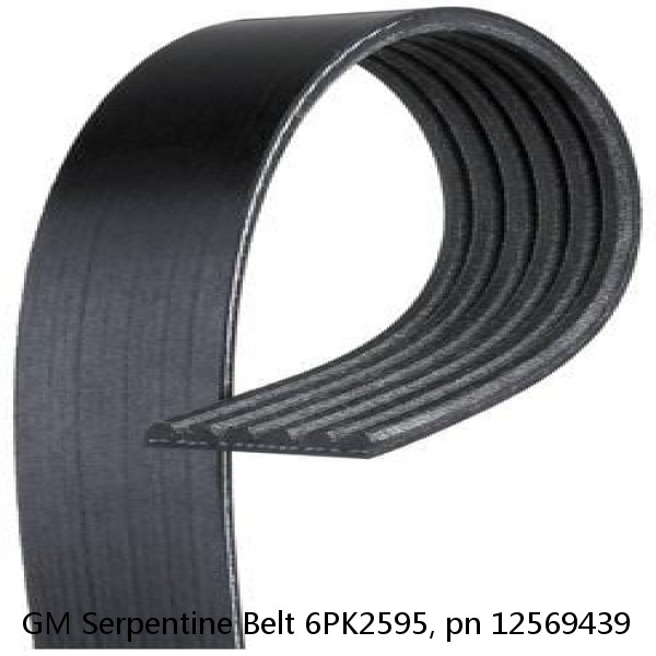 GM Serpentine Belt 6PK2595, pn 12569439